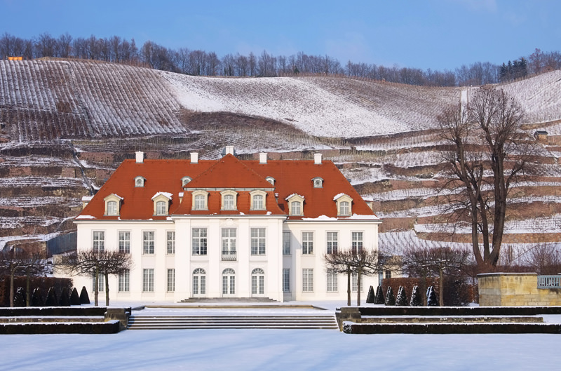 Radebeul 宫殿 Wackerbarth 冬天在德国